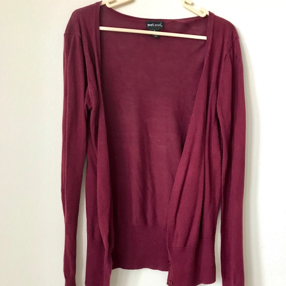 Maroon Cardigan